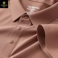 Kaos Pria Lengan Pendek Warna Solid Kasual, Bahan Rajut Nylon Ice Silk Bernapas, Menyerap Keringat, Sistem Pasokan Lintas Negara
