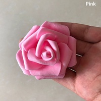 Cabeza de Rosa Artificial, 5 Capas, Flores Secas, 6-7 cm de Diámetro, Bola de Flores Artificiales, Modelo Chino A-26, Venta al por Mayor