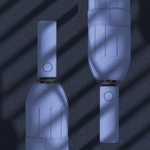 Paraguas de Aleación Negra de 60 Varillas, Totalmente Automático, con Protección Solar de Silicona, Diseño Moderno de Tres Pliegues, Paraguas de Regalo de Alta Gama - Product Image 2