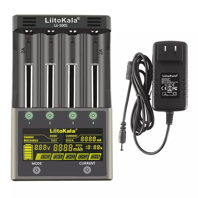 For Lii-500S LCD 3.7V 1.48V 18650 26650 AA AAA 21700 USB Battery Charger Fast for Capacity Touch Control