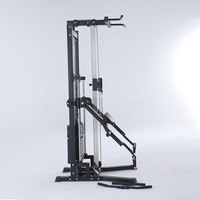 Rack de Squat Professionnel pour la Maison et la Salle de Sport Commerciale, Cage de Musculation, Power Rack, Machine Smith, Pile de Poids de 75 kg, Musculation des Bras