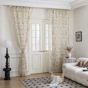 Rideaux transparents oiseau bohème 100% polyester-Moineaux et vignes peints à la main, glands fluides pour chambre/balcon/<span class=keywords><strong>caf</strong></span>é - Product Image 6