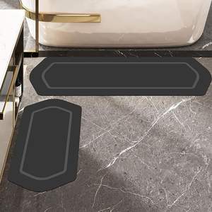 Комплект современных ковриков YOULTTAN для ванной комнаты: влаговпитывающий коврик для двери и кухни, быстросохнущий, противоскользящий коврик для душа - Product Image 5