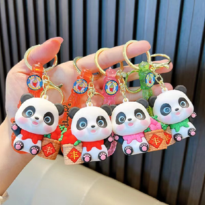Exquisito Panda llavero colgante moda nacional coche llavero ornamento para pequeño centro comercial grúa máquina regalo <span class=keywords><strong>Anime</strong></span> - Product Image 5