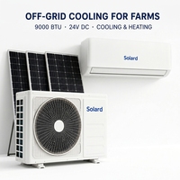 Sistema di Gestione Termica per Esterni 9000BTU 24V DC di Grado Agricolo, per Ambienti Off-Grid, Capannoni per Coltivazioni e Spazi di Lavoro, con Doppio Controllo della Temperatura, Versione USA