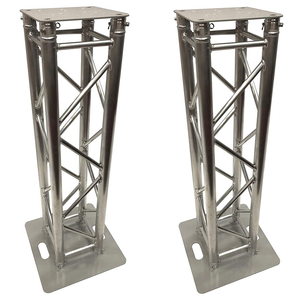 Placa Base para Treliça de Eventos em Alumínio, Ferro e Aço, para Instalação de Treliças de Base em Formato Quadrado, com Parafuso de Fixação e Tipo Espigão - Product Image 1