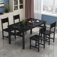 Ensemble Table et Chaises de Salle à Manger Rectangulaire Simple