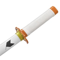 45cm Japonais Anime Demon Slayer Réel 440ss Cosplay Prop Nichirin Lame Kyojuro Rengoku Petit Katana pour Enfants