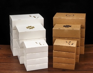 Scatole per Imballaggio Alimentare in Carta Pronte per la Spedizione, Confezioni per Patatine e Hamburger, Scatole Pieghevoli in Carta Kraft per Alimenti - Product Image 1