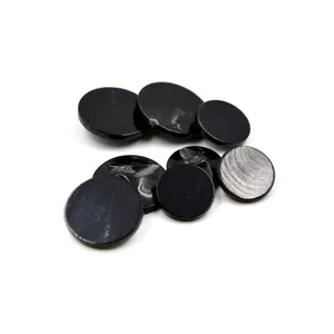 Wholesale Natural Dark Eye Plane Real Horn Black Button for men's suit buttons