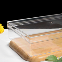Boîte à tiramisu grande pour mousse au chocolat, emballage alimentaire, boîte en plastique avec couvercle, boîte à tiramisu transparente, commande en gros