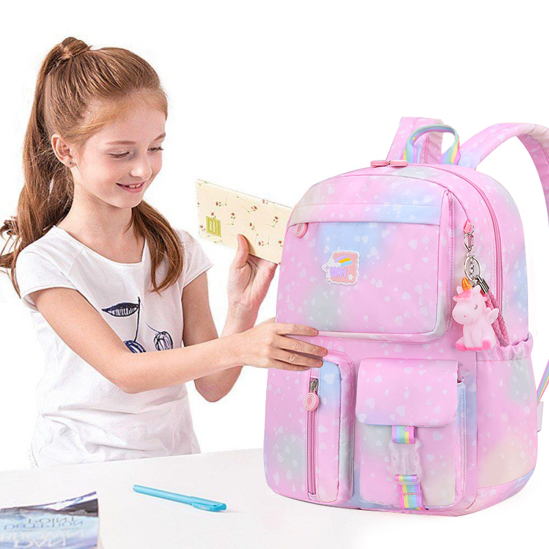 Модный школьный ранец для девочек, легкий детский рюкзак, школьные ранцы с принтом аниме на заказ для детей