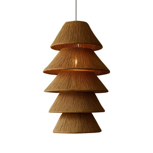 Lámpara Colgante de Techo, Forma Alargada, E27, Seis Cabezales, Ahorro de Energía, Decoración del Hogar, Estilo Rústico - Product Image 5