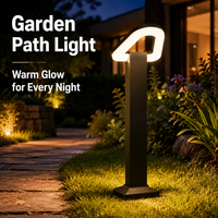 Lampe de balise extérieure étanche IP65 pour jardin et allée, en aluminium moulé sous pression et PC, 12W, finition gris sable, anti-rouille