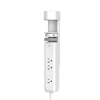 Prise de table 3 prises 2 USB-A 1 USB-C PD20W 125V 15A Protection contre les surtensions IP20 Type US Bureau & Maison OEM
