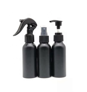30ML/50ML/100ML Matte Black Aluminum Perfume Spray Bottle Custom Aluminum Lotion Bottle Trigger Spray Bottle