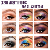 Kit de maquillage professionnel pour le visage à base de plantes naturelles pour Halloween, anniversaires, festivals et événements, palette de fards à paupières scintillants
