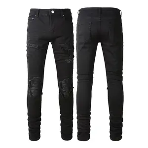 Aipa Mannen Kleding Alle Maten Black Denim Jeans Mannen Voorraad Dropshipping Populaire Ripped Jeans Mannen