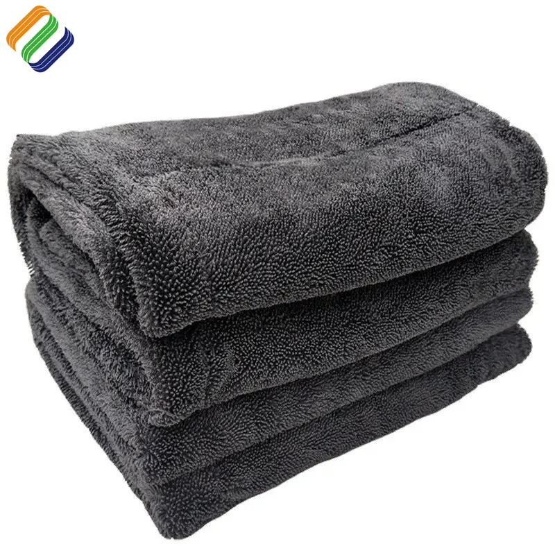 1200gsm 1400 gsm épaissi accessoires de lavage de voiture serviette boucle torsadée voiture nettoyage séchage microfibre serviette voiture wach