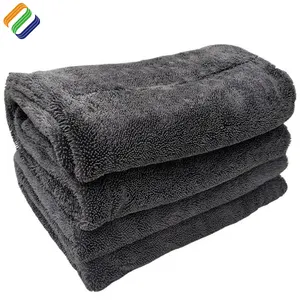 1200gsm 1400 gsm kalınlaşmış araba yıkama aksesuarları havlu bükülmüş döngü araba temizleme kuruyan mikrofiber havlu araba wach