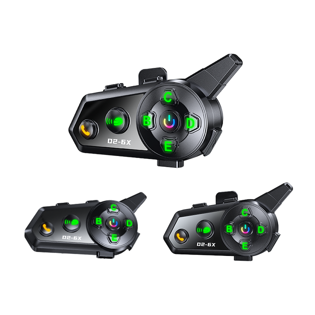 Intercom Helmet Headset for 5.3 Active Noise Cancellation IPX6 Waterproof Open-Ear Design Voice Assistant 300m