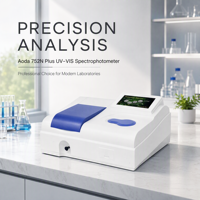 Spectrophotomètre UV-VIS Aoda 752N Plus à écran tactile 7 pouces, instrument analytique de précision de laboratoire à faisceau partagé, vente en gros