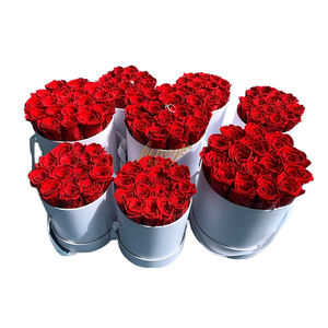 Boîte Ronde Éternelle avec Roses Stabilisées Enchantées pour Célébrations de Remise de Diplôme, de la Saint-Valentin ou de Noël - Product Image 1