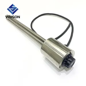 220V SS304 SS316 Vật Liệu Mặt Bích Ngâm Nóng 1500W 2kw 3kw Rod Phần Tử Sưởi Ấm Với Điều Chỉnh Nhiệt