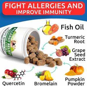 Suplementos Nutricionales para el Alivio de Alergias en Mascotas de Marca Privada OEM/ODM con Calostro para la Piel y el Pelaje - Product Image 2