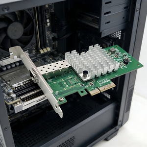 การ์ดเครือข่ายแบบมีสาย PCI EXPRESS ความเร็ว 10Gbps การ์ดเครือข่ายไฟเบอร์ออปติกแบบมีสาย PCI-E ความเร็วสูง SFP+ สำหรับคอมพิวเตอร์เดสก์ท็อปและเซิร์ฟเวอร์ - Product Image 5