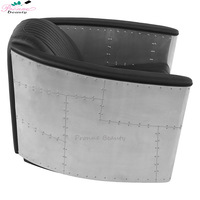 Fauteuil lounge en cuir industriel pour salle d'attente de salon de beauté PronneBeauty