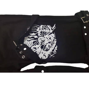 Pantalones Vaqueros Y2K Negros con Estampado de Calavera Punk, Estilo Gótico, con Ojales y Hebillas, Estilo Académico, Cargo, Streetwear, para Mujer - Product Image 6