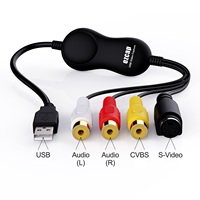 Kartu pengambilan Video USB2.0 konverter USB RCA ke RCA, VHS VCR Hi8 Mini DV ke Digital/DVD pemutar pita kamera perekam melalui PC Ezcap
