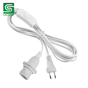 Cable de PVC E14 Lámpara colgante Accesorio colgante <span class=keywords><strong>con</strong></span> <span class=keywords><strong>interruptor</strong></span> <span class=keywords><strong>y</strong></span> <span class=keywords><strong>enchufe</strong></span> - Product Image 1