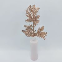 Ornement de sapin de Noël en aiguilles de pin dorées, artisanat exquis pour la décoration de Noël