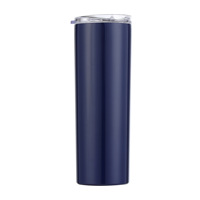 TY Gobelet isotherme mince 20oz en acier inoxydable à double paroi sous vide, avec logo personnalisé, couvercle et paille, pour le voyage