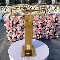 Centres de table pour événements, vase à fleurs en or, grands centres de table pour décoration de table de mariage