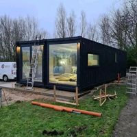 Kits de cabines modulaires en panneaux sandwich de 20 pieds à assemblage rapide, petites maisons conteneurs de luxe étanches, maison préfabriquée mobile simple pour boutique