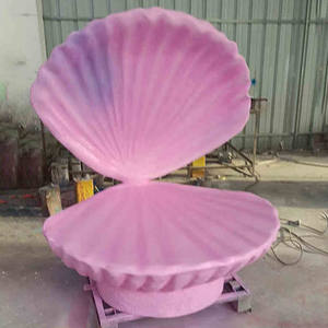 <span class=keywords><strong>Aquarium</strong></span> Foto Rekwisieten Gigantische Glasvezel Zeeschelp Stoel Hars Zeeleven Zeeschelp Sculptuur Voor Evenement Display - Product Image 1