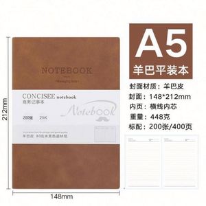 Wholesale <b>Custom</b> Logo Pu Leather Thread Sewing Bound Hard Cover Printed <b>Diary</b> <b>Custom</b> Color USA Mairun Office Use A5 A6 B5 - Product Image 3