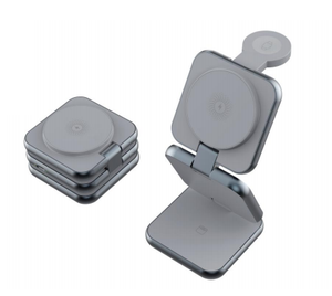 Chargeur sans fil magnétique pliable OEM <span class=keywords><strong>DOM</strong></span> 3 en 1 pour téléphone et montre chargeur sans fil de voyage - Product Image 1