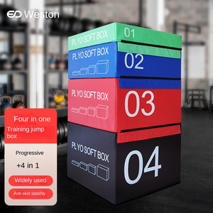 4-in-1 phòng tập thể Dục Đào Tạo mềm plyometric Plyo Hộp An toàn da Bìa Stackable xách tay an toàn thiết bị tập thể dục - Product Image 2