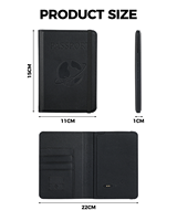 Cartera de Viaje Delgada de Cuero PU con Bloqueo RFID para Tarjetas de Crédito y Pasaporte, con Carga Inalámbrica, Magnética y Antipérdida