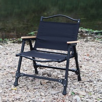 Chaise pliante de style glamping d'extérieur, design Kermit détachable, chaise portable de camping et de plage en alliage d'aluminium