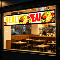 Panneau LED Enroulable GIF247x36.4cm RGB IP65 avec Contrôle Intelligent par APP pour Vitrine de Magasin, Publicité de Marché Nocturne