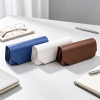 Étui à lunettes pliable personnalisé Bestclean avec logo, fermeture à bouton-pression, support pour lunettes, fabricant OEM ODM, support de conception d'échantillons