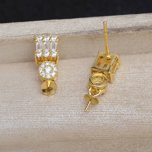 ตัวเรือนต่างหูเงินแท้ S925 ขนาด 8-10 มม. สำหรับทำพู่ห้อย DIY อุปกรณ์เสริมสำหรับเครื่องประดับมุก ผลิตภัณฑ์กึ่งสำเร็จรูป JG5959 - Product Image 2