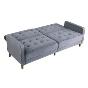 Nisco Living Room Furniture Convertible Sofa Tufted Split-Back Futon Sofa bed
