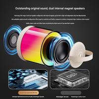 Haut-parleur sans fil mini karaoké LED RGB 2026 le plus vendu pour home cinéma, avec double microphone et lecteur audio