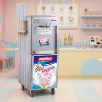 Machine à crème glacée professionnelle commerciale en acier inoxydable avec option yaourt, haute productivité, pour glaces molles